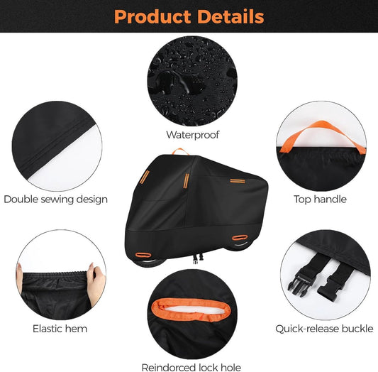 Waterproof Motorcycle Cover - Outdoor Motorcycle Cover - Waterproof Motorcycle Covers - Motorcycle Cover - V1188-NK-BOL-15