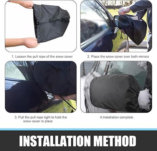 Pieces - Side Mirror Cover - Car Side Mirror Protective Cover - Anti-Frost Cover - Rearview Mirror Protective V1188-NK-BOL-175
