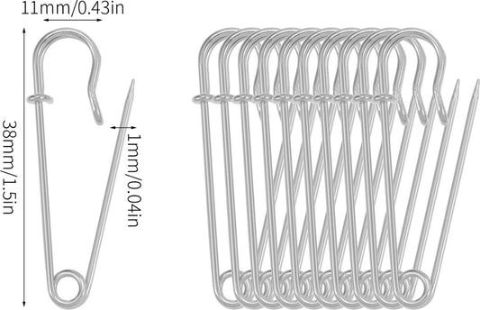Safety Pins - 20 Pieces - 10 * 2.8cm - Premium Safety Pins - Durable, Rust Resistant Pins - DIY Craft V1188-NK-BOL-204