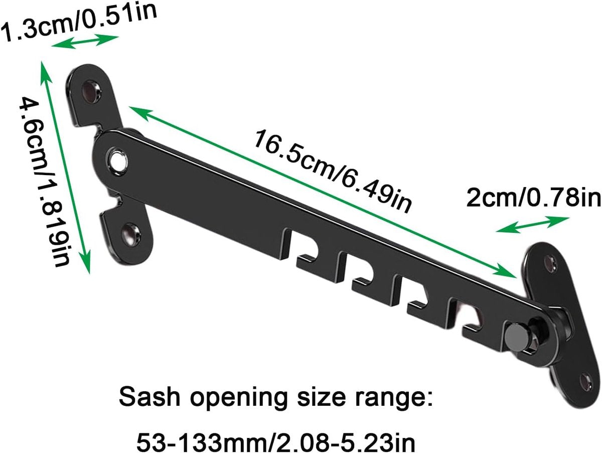 Window and Door Stopper - 2 pieces - Window Limiter - Window Security - Child Lock Window - Window Lock - V1188-NK-BOL-216