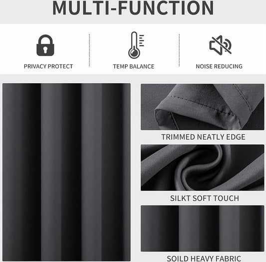 Curtain - Luxury, Blackout - 150*200 cm - Gray - 1 Piece - ready-made - with holes V1188-NK-BOL-310