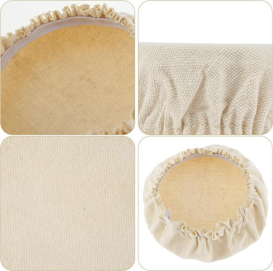 Fermentation Cloth - Pack of 6 - Fabric Covers for Sourdough - Canvas - Fabric Lids - Dust Cover - Sourdough V1188-NK-BOL-335