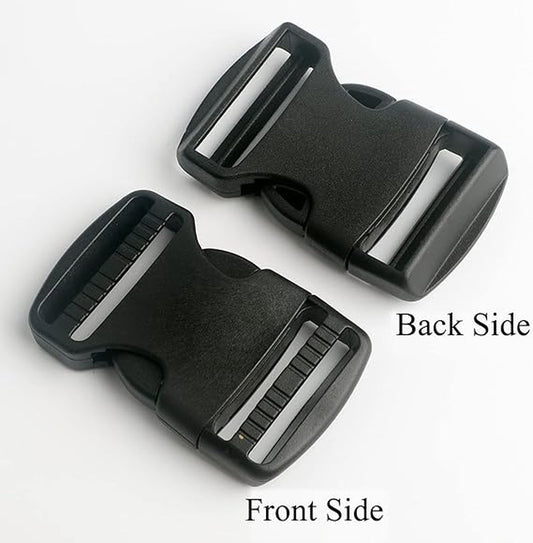 Buckles and closures - 20mm snap buckle - Black plastic - 4 pieces V1188-NK-BOL-337