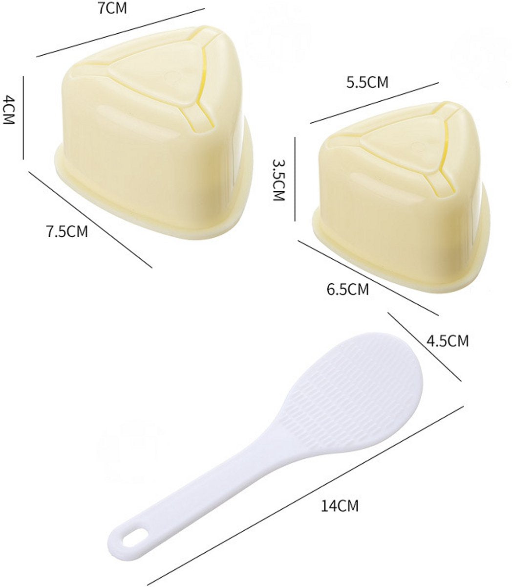 2-Piece Set - Onigiri Mold - Onigiri Mould - Onigiri Shape - Triangular Rice Ball Mold - PP - 7*7.5*4 CM - V1188-NK-BOL-441