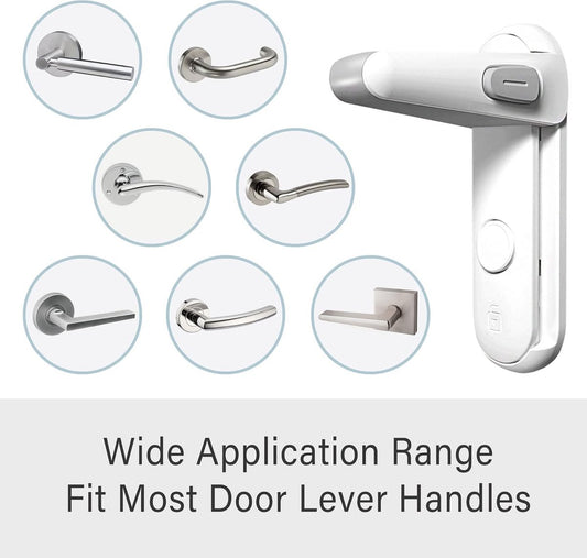 2 Pieces - Door lock - Door handle locks for childproof & pet-proof - Door handle locks for toddlers - Baby V1188-NK-BOL-459