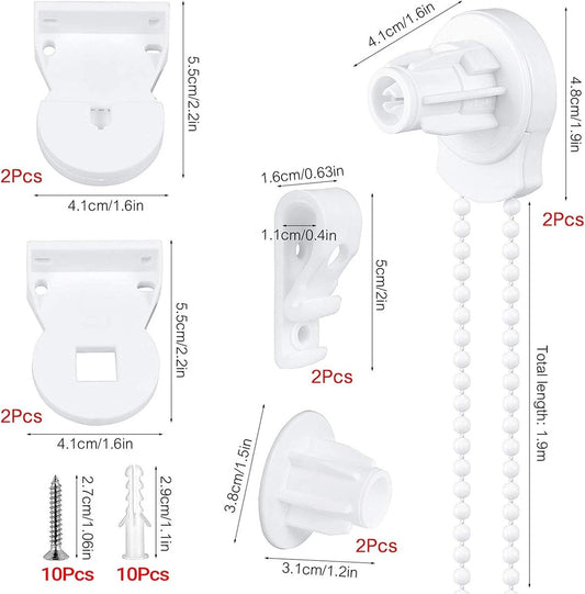 2 set - Roller blind system - roller blind fitting - bead chain - Curtain parts - window decoration V1188-NK-BOL-54