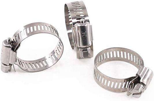 20 pieces - Hose clamp set - hose clamps - 10-16 mm - Clamp set for the garden hose, drain hose or shower V1188-NK-BOL-548