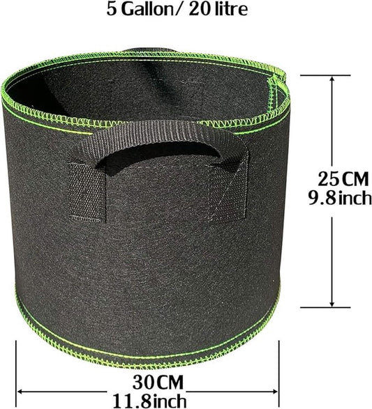 5 pieces - Plant growing bag - Grow bag - 5 Gallon - Grow pot - Plant bag - Sustainable - Reusable - Plant V1188-NK-BOL-561