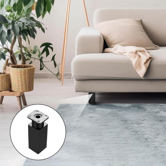 Furniture Legs - 4 Pieces - Table Legs - Aluminum Alloy - With Screws - Square - Sofa Leg Support Accessories V1188-NK-BOL-564
