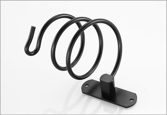 Hairdryer holder - Hairdryer holder - Hairdryer holder - Black - Aluminum - Wall mount - Universal - V1188-NK-BOL-571