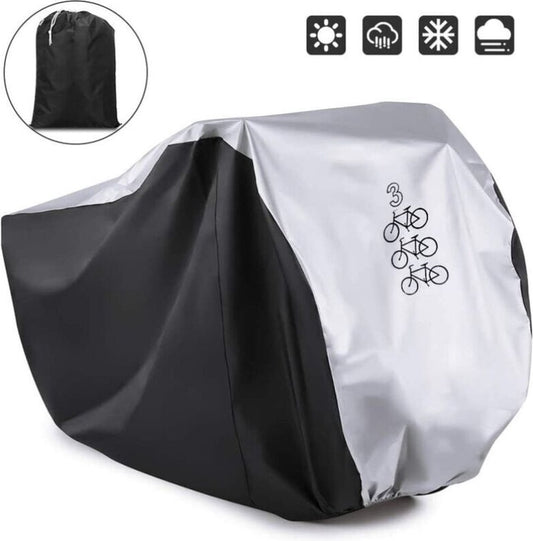 Protective cover - 3 bicycles - Saddle cover - Storage bag - 210D - All weather - 200*105*110 cm(L) - V1188-NK-BOL-602