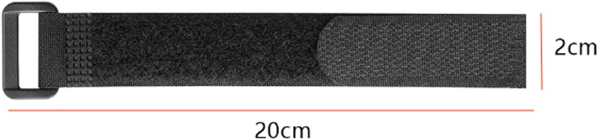 Cable organizer - 40 pieces - 200 x 2 mm - Black - Nylon - Velcro - Cable ties - Tie-wraps - Cable management V1188-NK-BOL-656