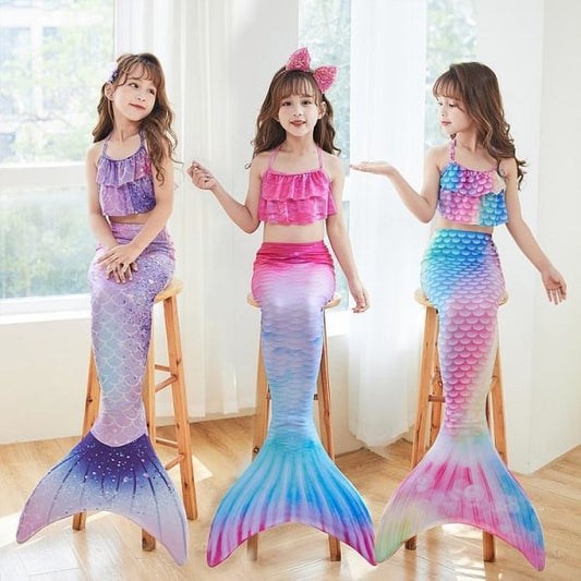 Mermaid Swimsuit Monofin Mermaid Fins Kids Mermaids Pack C (with Monofin) L (7-9 Years) V1188-ONE60-01622-1