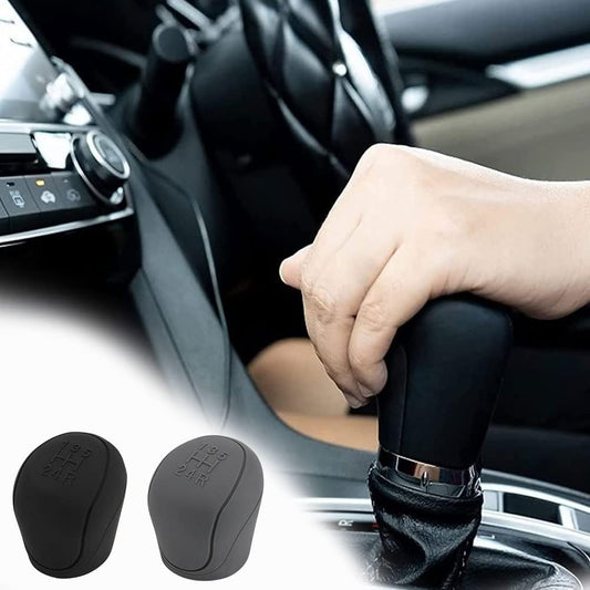 Car Silicone Gear Shift Knob Covers Black Grey 2 Pack 6-Speed Compatible with Various Models V1188-ONE60-12039-1