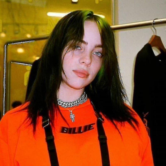 Billie Eilish Necklace for Women, Silver Pendant, Charms V1188-SUFF-00612-1