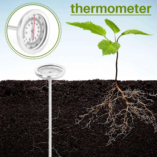 Compost soil thermometer 50 cm length stainless steel V1188-TAL-01552