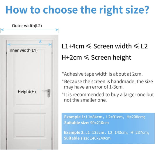 Mosquito Net Door Magnetic Fly Screen Anti-mosquito MYCARBON 80X200CM White V1188-TAL-02001