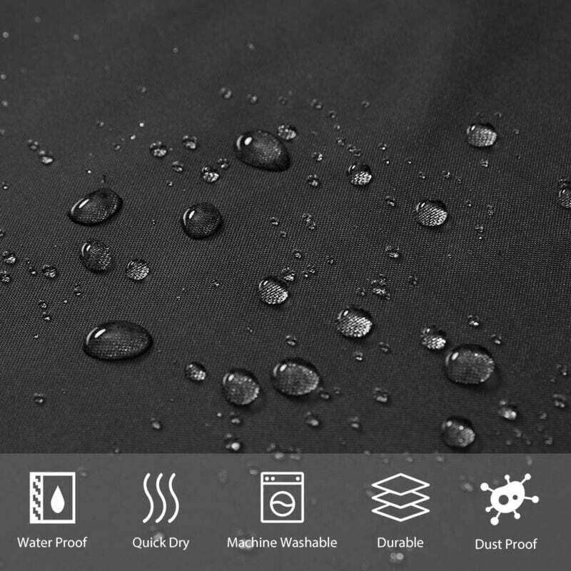 Waterproof Shower Curtain with Hooks - Anti-Mildew Washable Polyester Fabric - Black Bathroom Curtain V1188-TAL-SN-09948