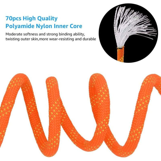 10mm Nylon Braided Safety Rope 10M for Hiking Climbing Rescue Anti-tear V1188-TAL-SN-14849