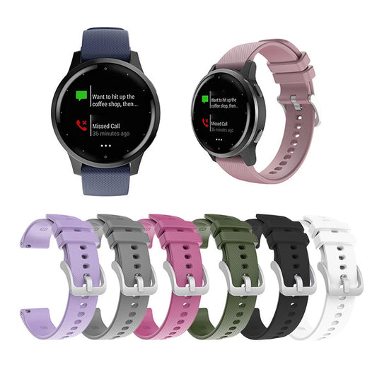 Garmin Venu SQ Vivoactive 3 4 Forerunner 245 Compatible Watch Band 20mm 22mm Checkered Soft Silicone Strap V1188-TR101-14852-361