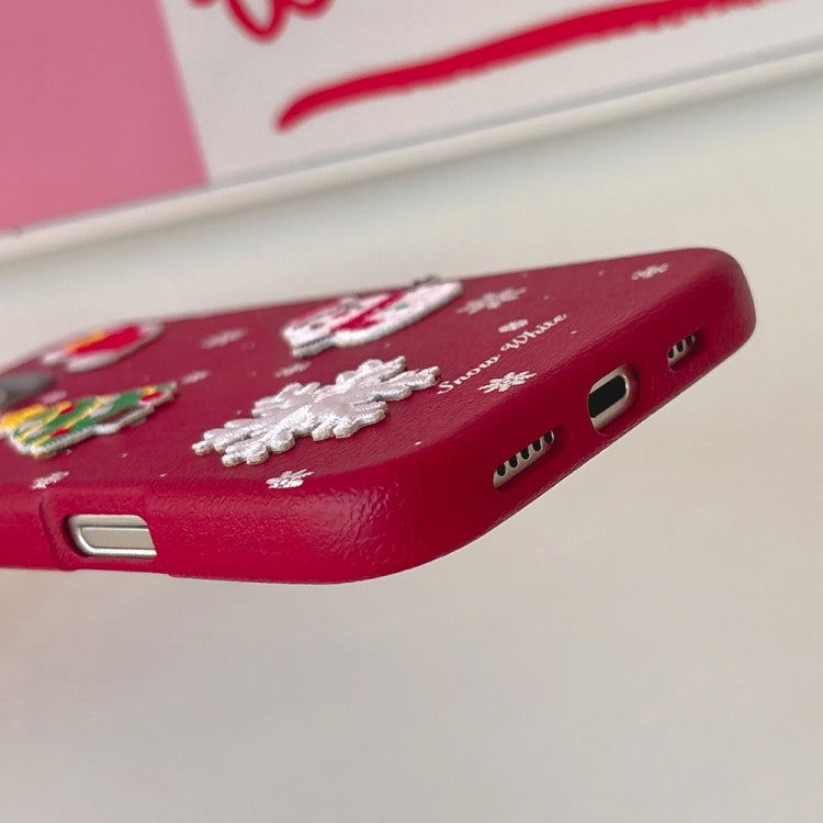 Compatible with Apple iPhone 16 Pro Max Case 3D Christmas Frosted PC Hybrid TPU Cover V1188-TR101-53933-1