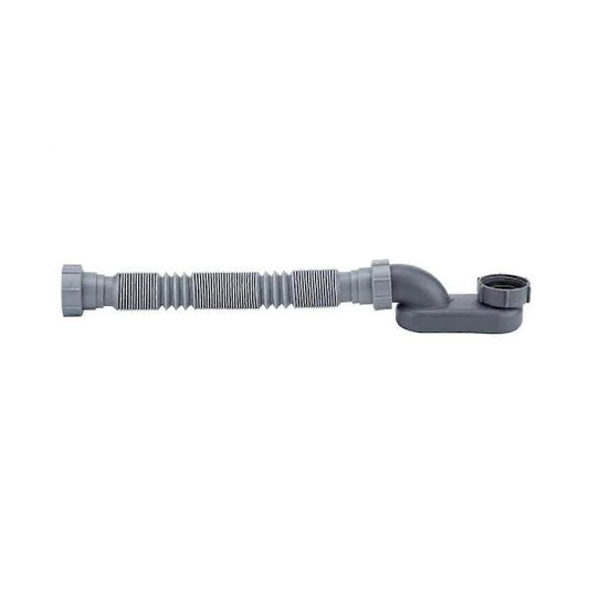 Low Profile 1 1/2 P-Trap Flexible Bathtub Shower Drain Pipe Flat P-Trap Freestanding Bathtub Drain For Bath V1188-TSCJ-76656