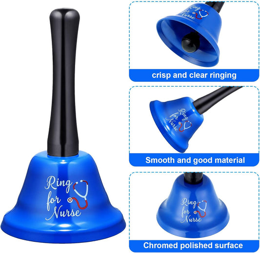 2 Pieces Ring for Nurse Bell Nurse Hand Call Bell Patient Alerting Bell Hand Ringing Alarm for Calling V1188-WTJ-AM-0005