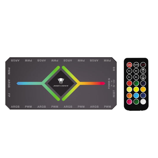 ShakingTank ARGB and PWM HUB 9 PortsFor A-RGB &PWM Case Fan Hub with Controller and SATA Power Input, V1188-WTJ-QDH-01249