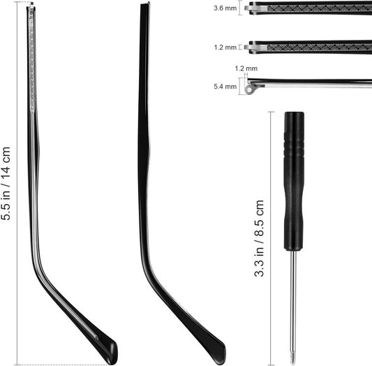 1 Pair Metal Glasses Replacement Temple, Eyeglass Arms Legs Replacement, Glasses Repair Kit Universal Glasses V1188-WTJ-QDH-02295