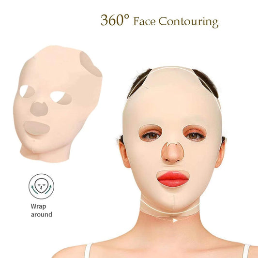 3D Reusable Breathable Beauty Women Anti Wrinkle Slimming Bandage V Shaper Full Face Lift Sleeping Mask V1188-WTJ-SJH-1448