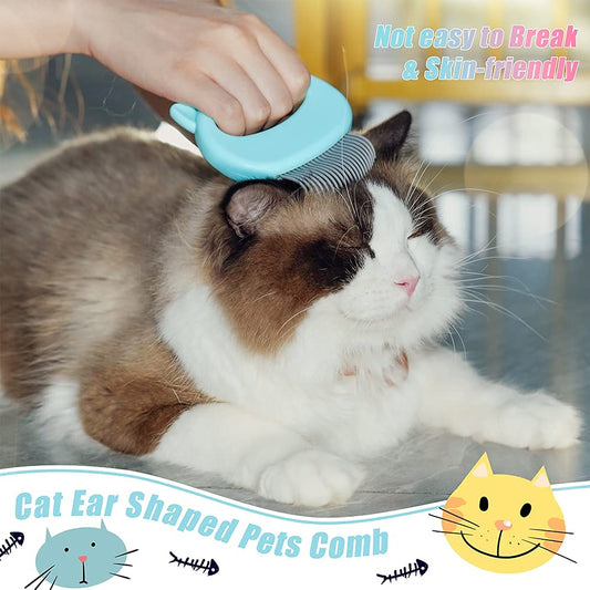 Cat Comb Pet Cat Short & Long Hair Removal Massaging Shell Comb Soft Deshedding Brush Grooming and Shedding V1188-WTJ-TLK-0258