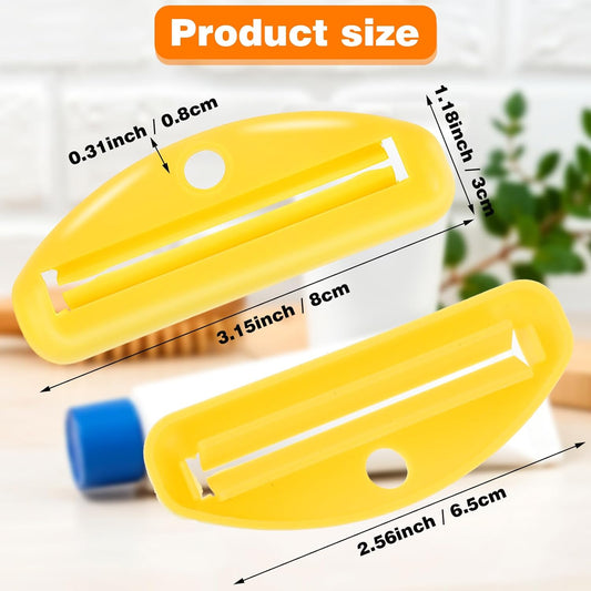 10pcs Toothpaste Squeezer, Plastic Tooth Paste Tube Wringer Dispensers Hanging Toothpaste Clips for Bathroom V1188-WTJ-TLK-0452