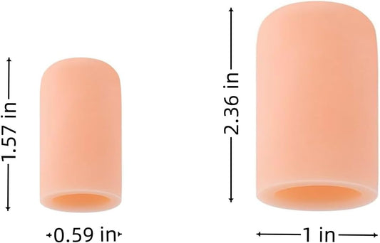 12 Pack Gel Toe Cap and Protector - Cushions and Protects to Provide Relief from Missing or Ingrown Toenails, V1188-WTJ-TLK-0840
