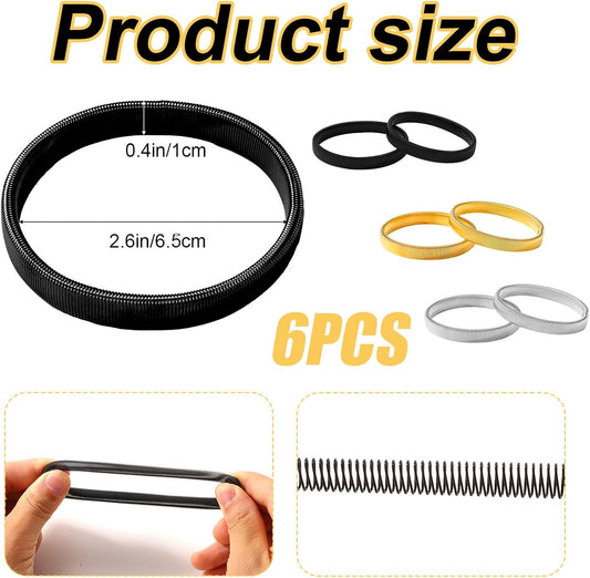 6pcs Sleeve Garters, Anti-Slip Shirt Sleeve Holder Stretchy Metal Arm Band Unisex Arm Strap to Hold up V1188-WTJ-TLK-3093