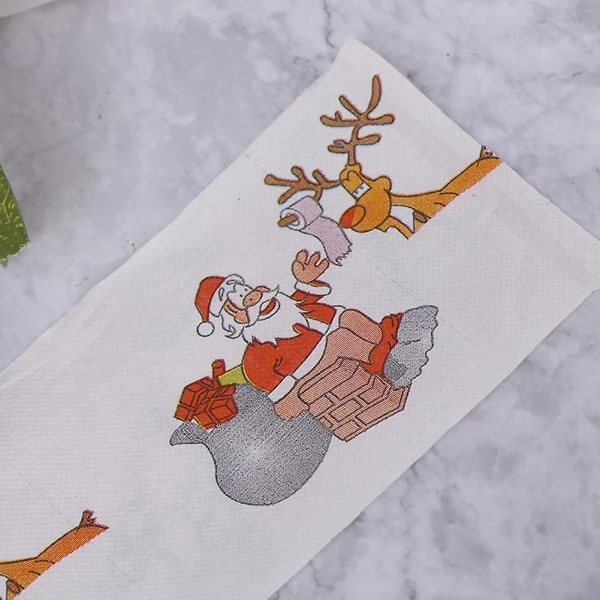 Christmas Toilet Paper 5 Rolls for Home Office Restroom Holiday Decor V1188-XY-Y1030-00467