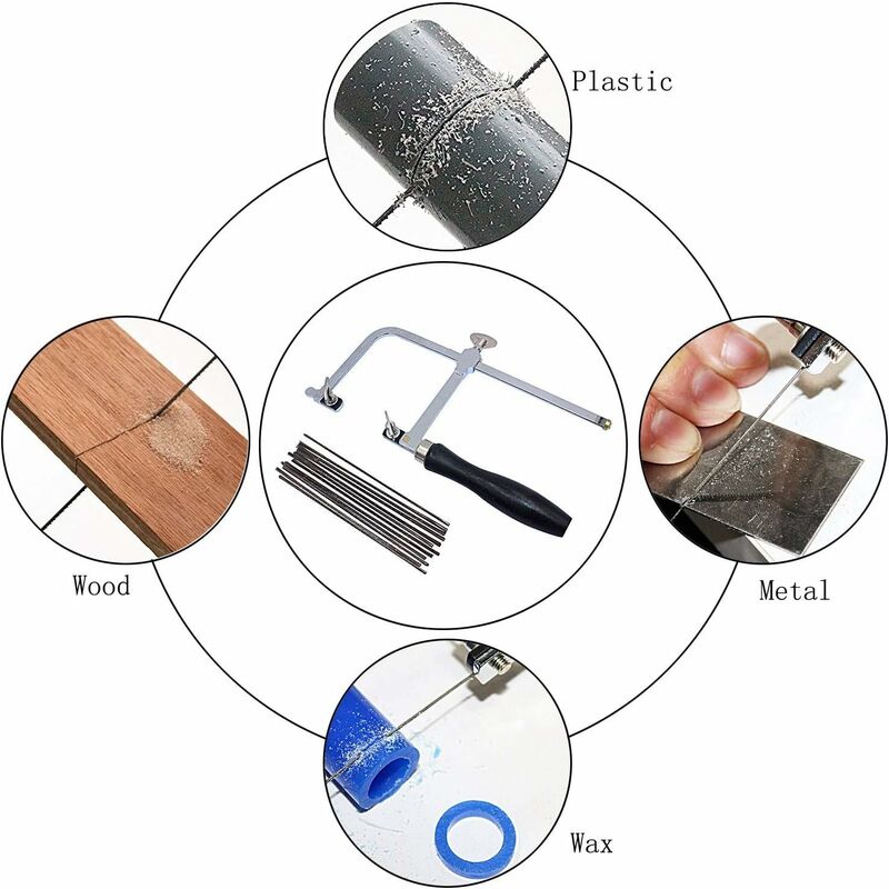 Jeweler's Saw with 144 Blades Adjustable Professional for Jewelry Making V1188-YG516-05841-1