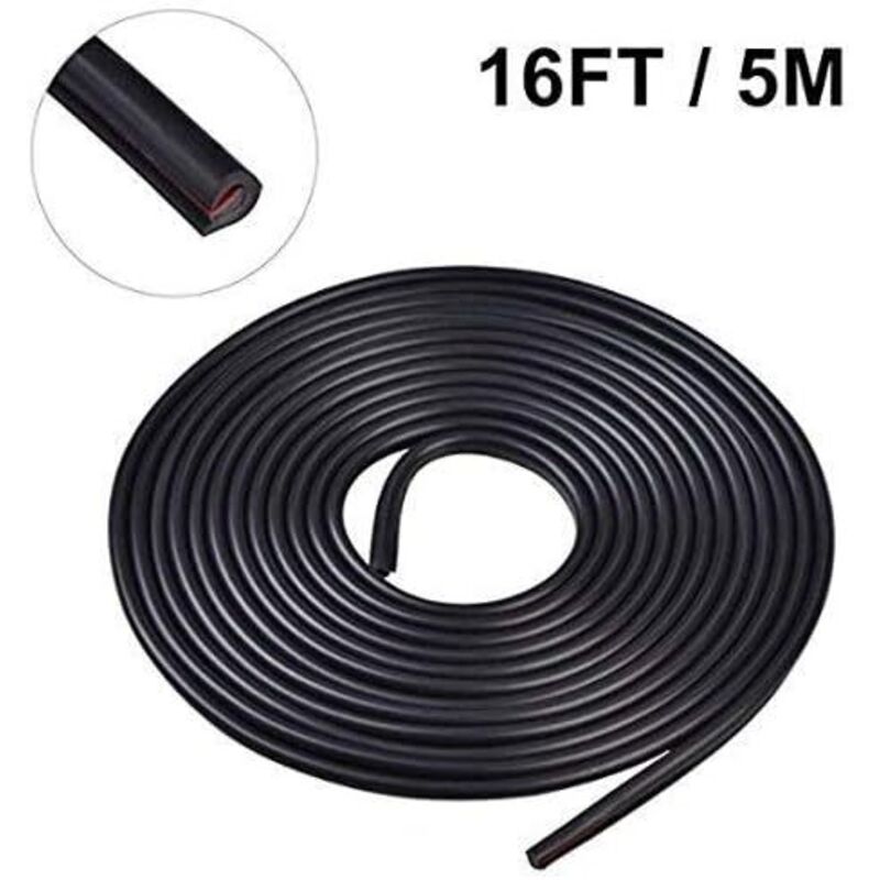 Car Door Edge Protector Rubber Strip Anti-Scratch, 5M Car Door Protector Compatible with Most Vehicles V1188-YG516-10155-1