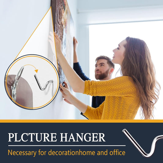 Picture Hanger Super Hook 20PCS,High-Quality Steel Picture Hanger Hercules Hooks,Used for Drywall, Wood Wall, V1188-YT-A-1269