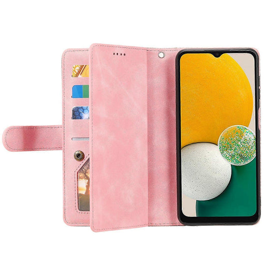 Compatible with Samsung Galaxy S25 Case Compatible PU Leather Zipper Wallet Phone Case with 9 Card Slots V1188-YU108E-00124-1