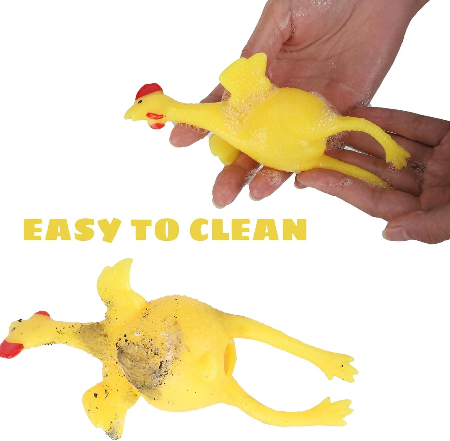 Stress Relief Squeeze Toy Laying Hen Ventilation Chicken Keychain, Trick Yux Compatible V1188-YUC108-14757-1