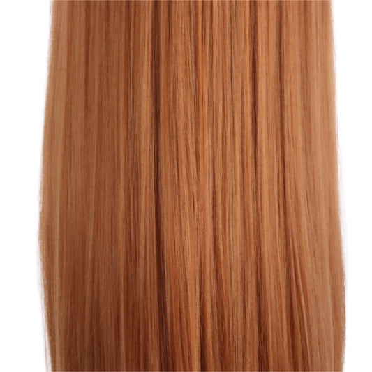 Hairdressing Mannequin Head Light Brown Hair Braid Styling Training Doll Head (with Makeup) V1188-YUF-21428-1