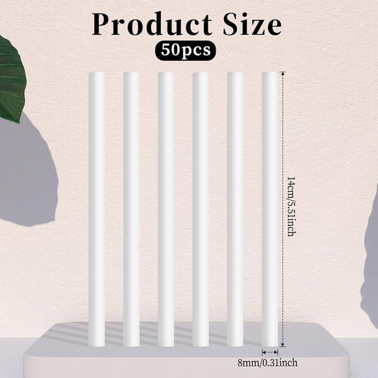 50 Pcs Humidifier Sticks Diffuser Cotton Filter Sticks Plug in Refills 5.35 X 0.3 Inch Mini Humidifier Wick V1188-ZC-DLL-2045