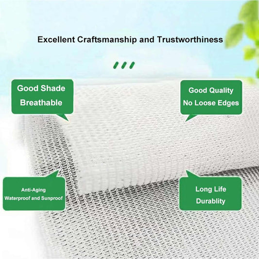 30% Sunblock Shade Cloth Garden Shade Mesh Tarp with Eyelets and Ropes UV Resistant Sunblock Shade Cloth for V1188-ZC-DLL-501
