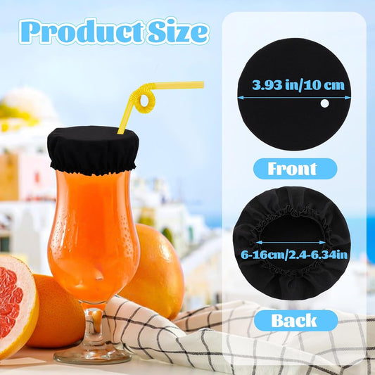 15Pcs Drink Cover Scrunchies with Straw Hole, Reusable Spiking Prevention Scrunchie Cup Drinks Protection V1188-ZC-LHJ-1039