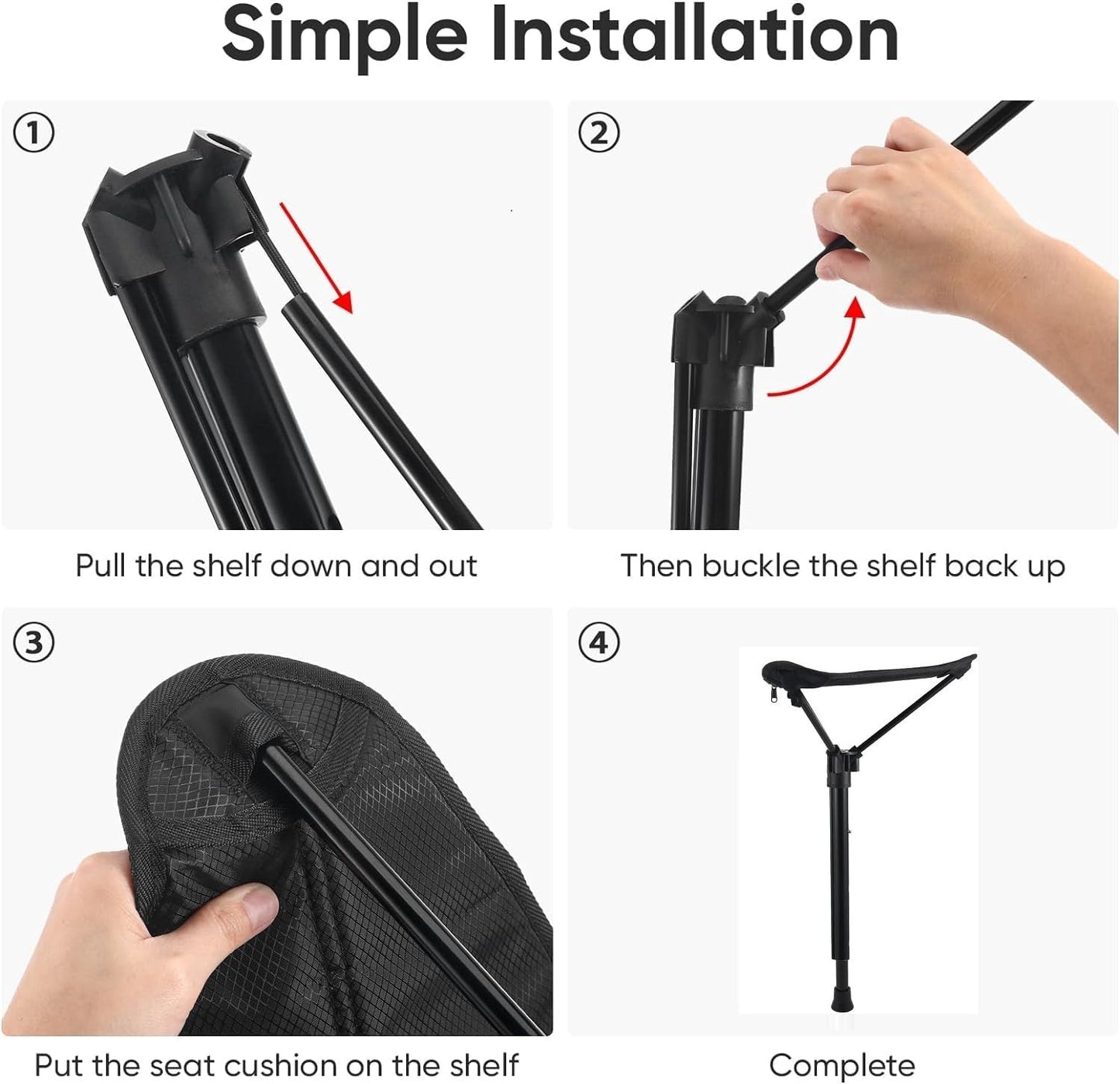 One Leg Adjustable Stool,Camping Folding Stool,one Leg Chair,Telescoping Stool,Collapsible Retractable V1188-ZC-LHJ-227