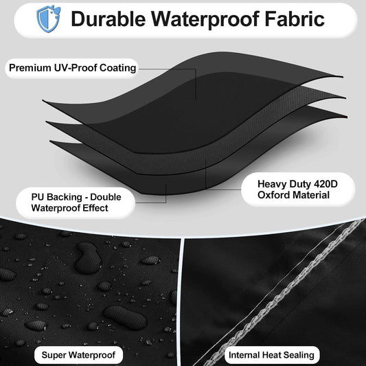 OutdoorLines Waterproof Outdoor Patio Heater Covers with Zipper and Storage Bag, Dust-proof UV-Resistant V1188-ZC-LHJ-245