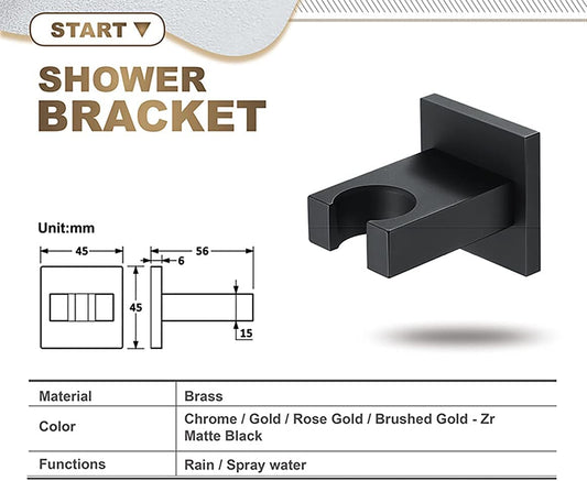 Wall Mounted Bracket for Handheld Shower Head Multicolor Adjustable Holder Design To Meet Any Space Bathroom V1188-ZC-LHJ-366