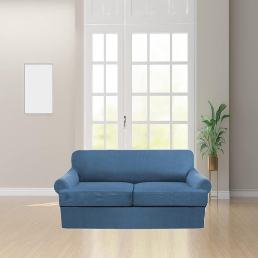 3 Piece T Cushion Sofa Slipcovers Thick Couch Cover Furniture Protector Stretch T Cushion Sofa Covers for 2 V1188-ZC-LHJ-628