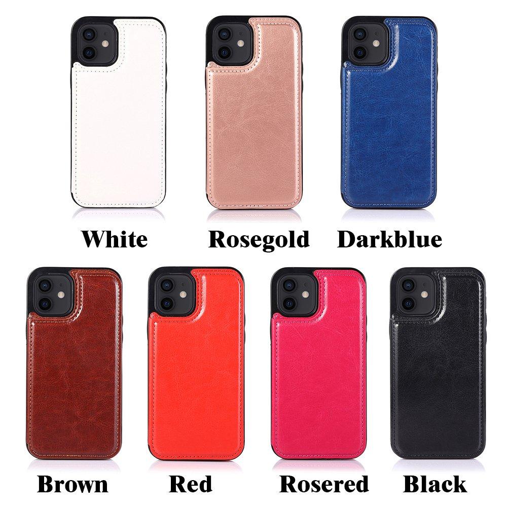 iPhone 12 - Practical and stylish case with card holder Rose gold V1188-ZX123-00026-3