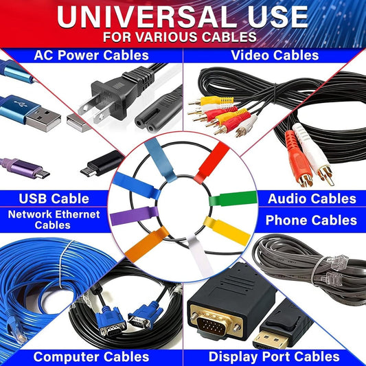240 pcs Cable Labels, Waterproof Labels - Waterproof Wire Labels, Writable Stickers, Identification Labels, V1188-ZXY-10028